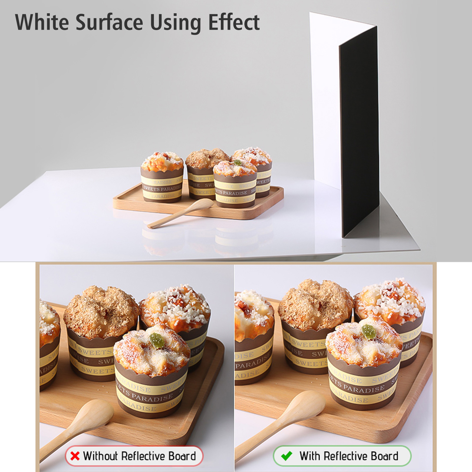 Photography Still Life Lighting - 3-in-1 Photography Cardboard Paperboard Folding Photography