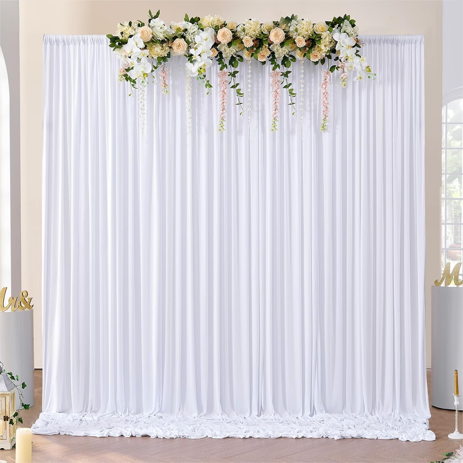Lighting In Photography - White Backdrop Curtains 10x10 ft for