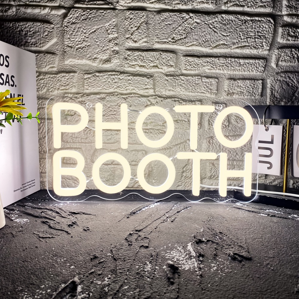 Photography Lighting Wedding Reception - Photo Booth Neon Sign, Photo Studio