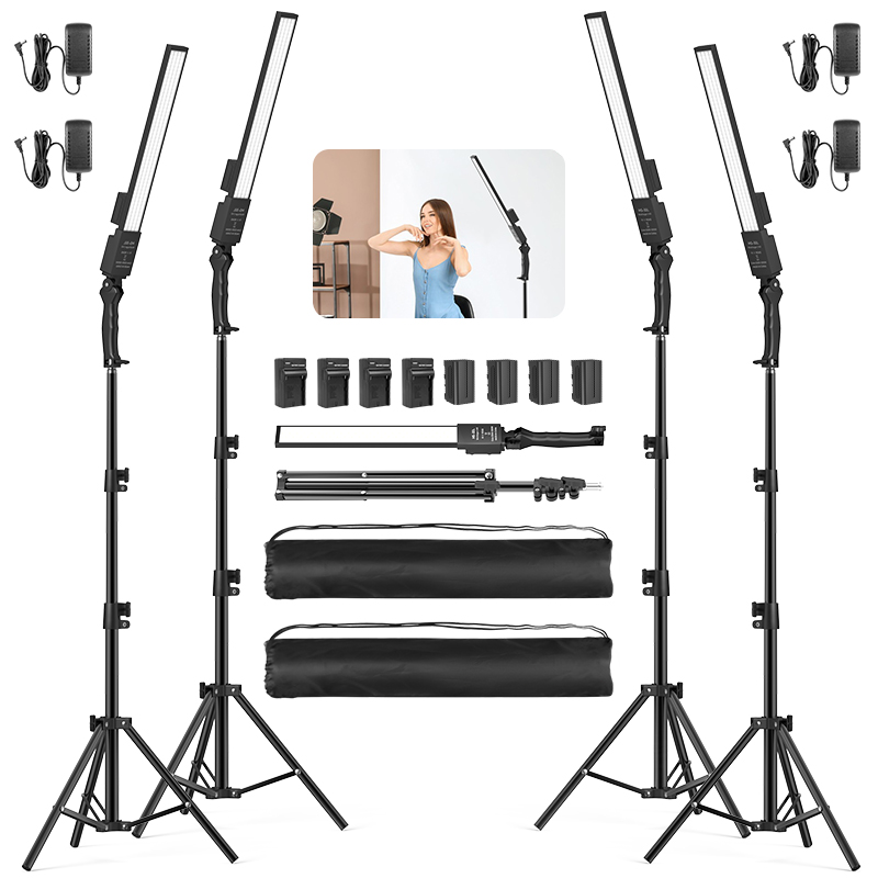 Photography Lighting Set - 4pcs LED Photography Studio Lighting Hand