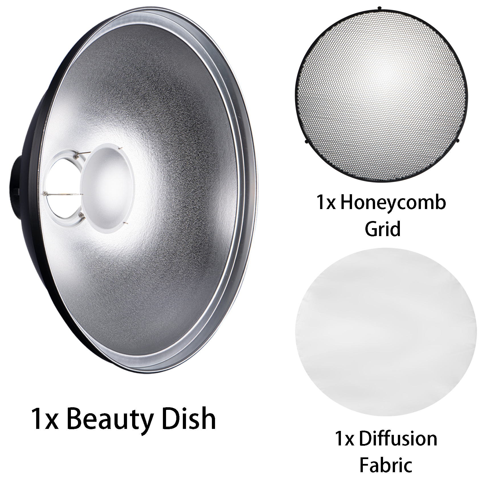 Photography Lighting Grid - Selens Reflector Beauty Dish 30/42/55cm Honeycomb