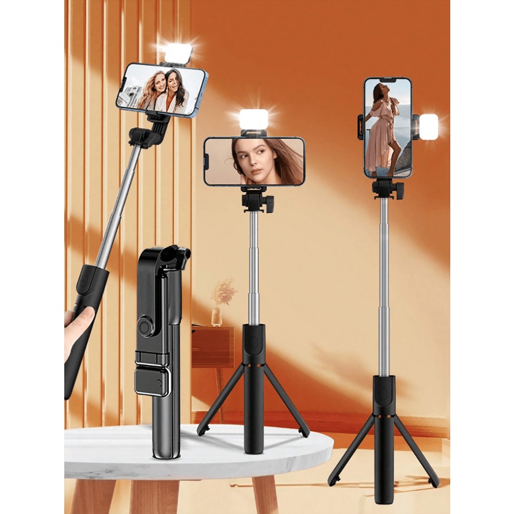 Lighting In Photography - 1pc Portable Selfie Stick With Wireless
