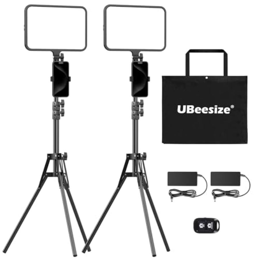 Photography Lighting Kit - 2 Pack LED Video Light Kit,
