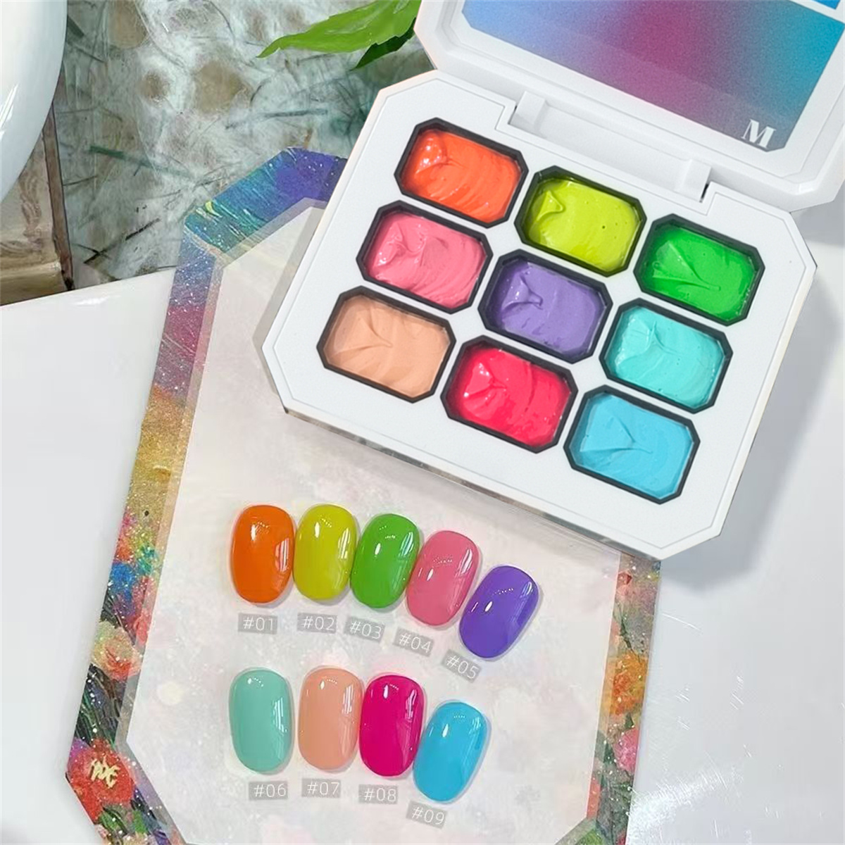 1pc 9-color solid nail polish  - Photography Lighting Gels review and price