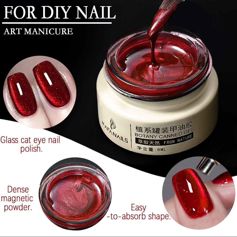 8ml Ruby Red Cat Eye Gel Nail  - Photography Lighting Gels review and price