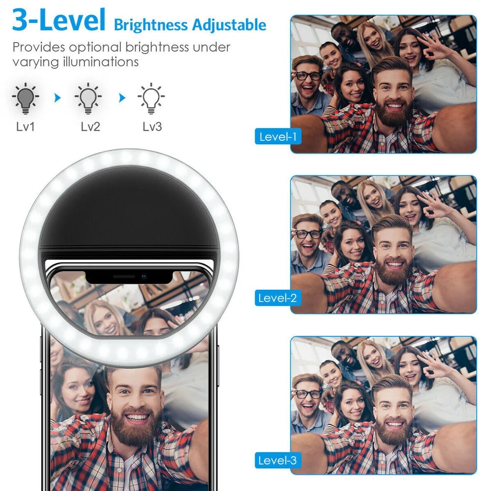 USB Rechargeable LED Selfie Ri - Photography Lighting Product review and price