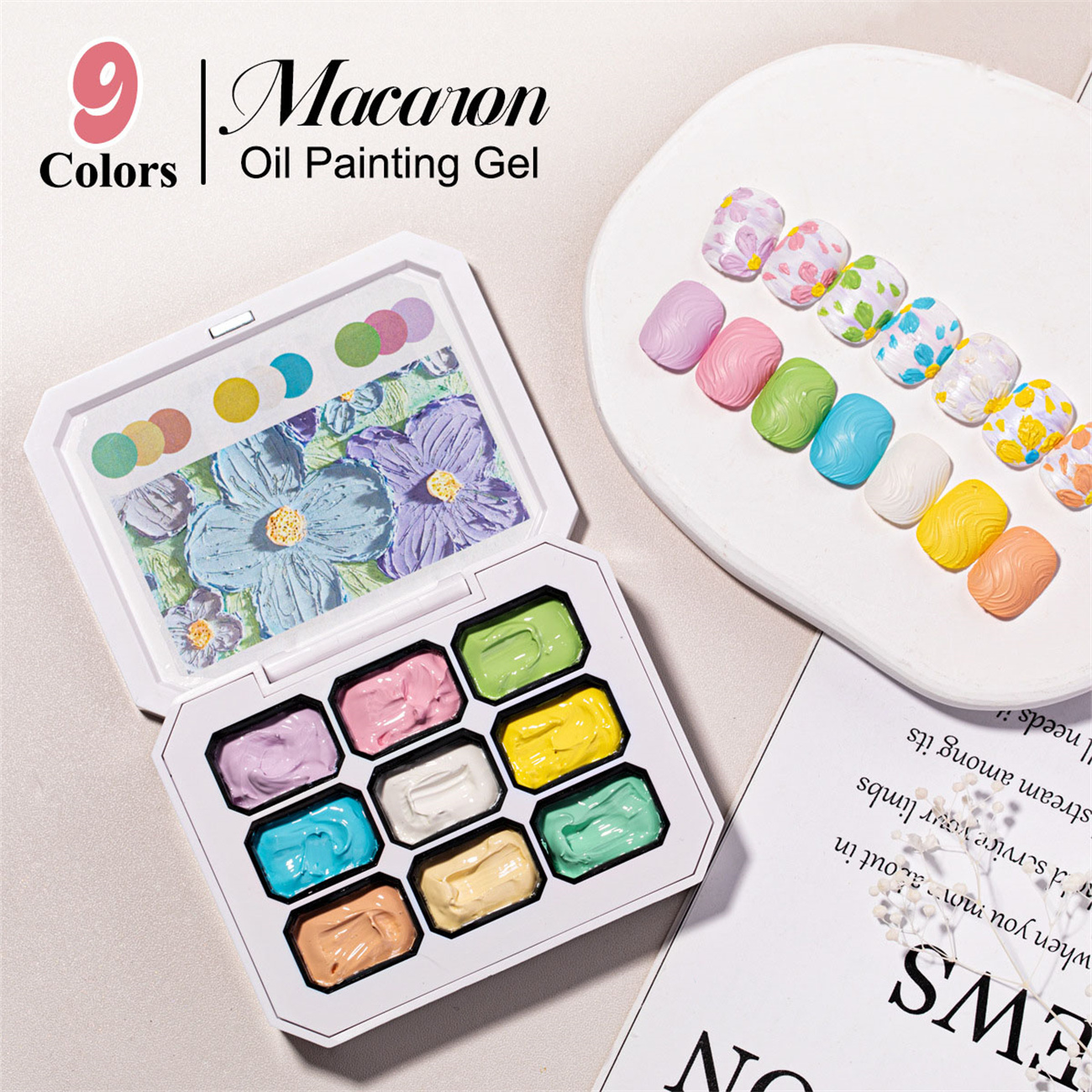 1pc 9-color Makaron solid nail - Photography Lighting Gels review and price