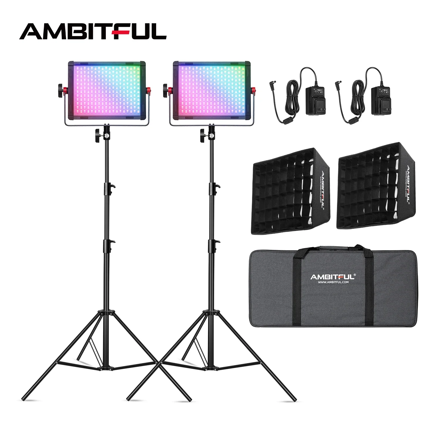 AMBITUFL P35R 30W RGB LED Vide - Photography Lighting Kit review and price