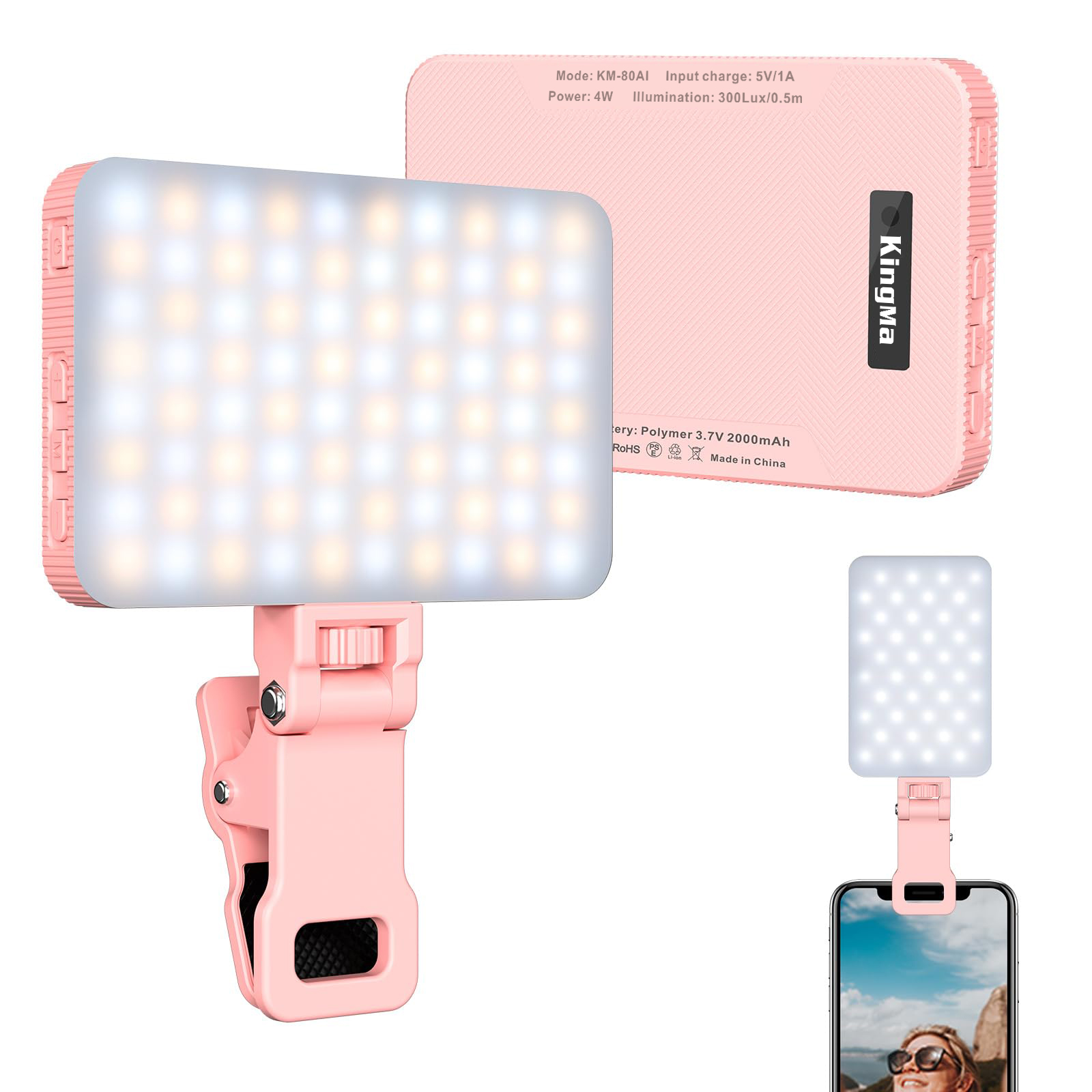 King Ma Pink Rechargeable Self - Photography Lighting Product review and price