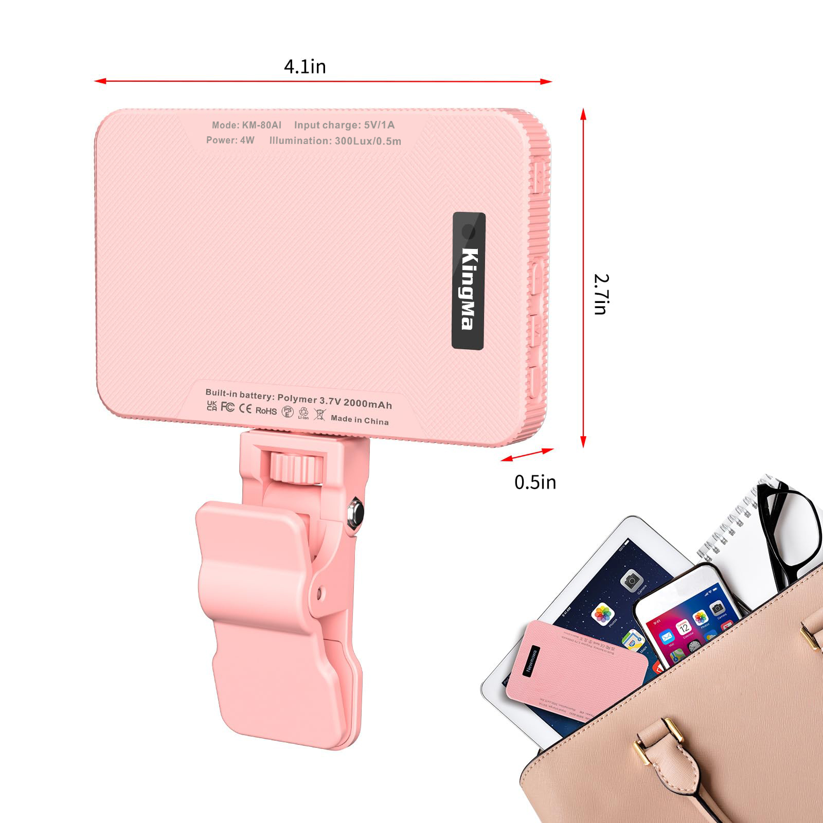 King Ma Pink Rechargeable Self - Photography Lighting Product review and price