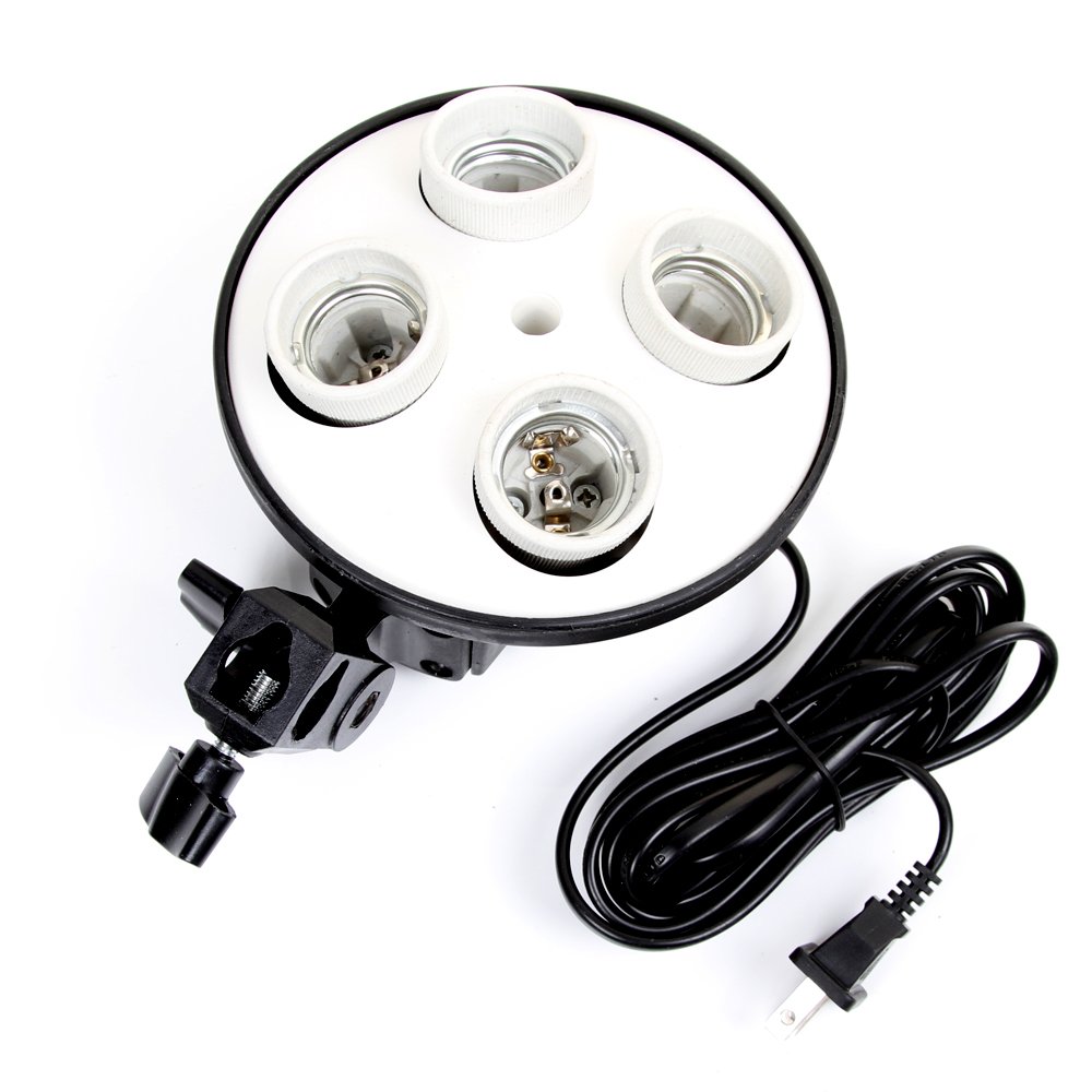 E27 Base Four Lamp Holder  Lig - Photography Lighting Kit review and price