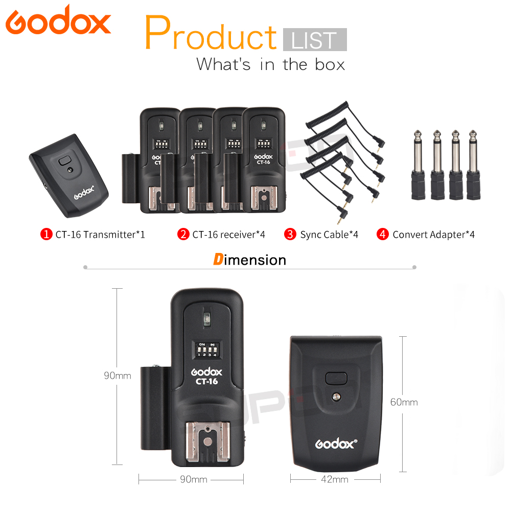 Godox CT-16 Wireless Radio Stu - Trigger Receiver Set review and price