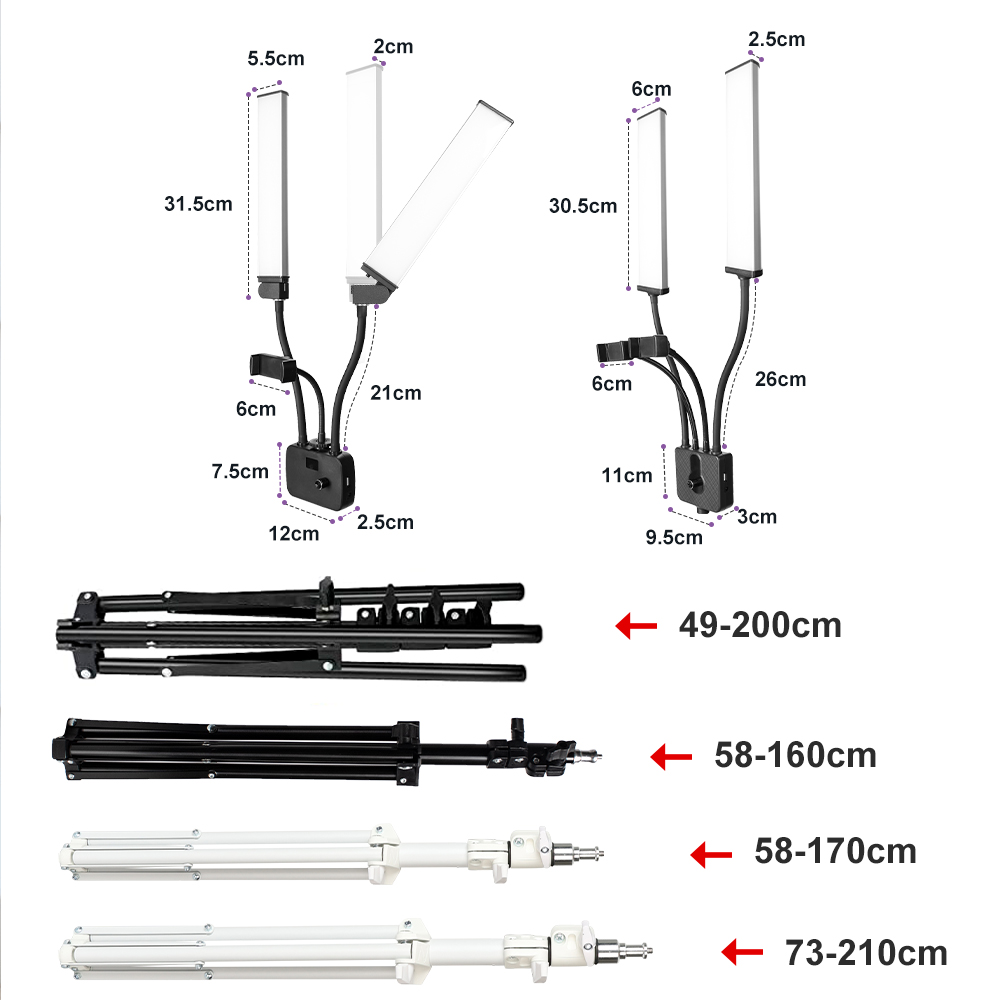 224LEDs Photographic Double Ar - Photography Lighting Set review and price