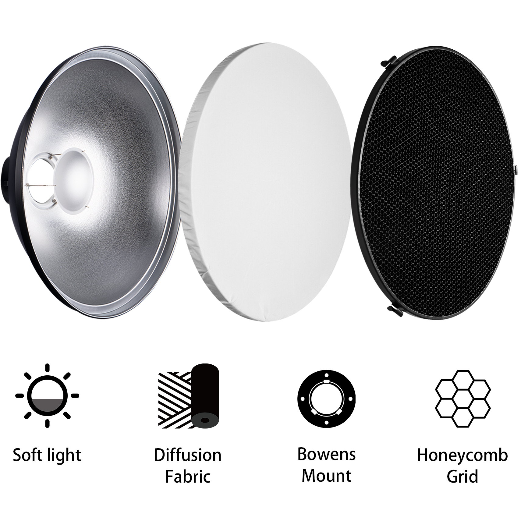 Selens Reflector Beauty Dish 3 - Photography Lighting Grid review and price
