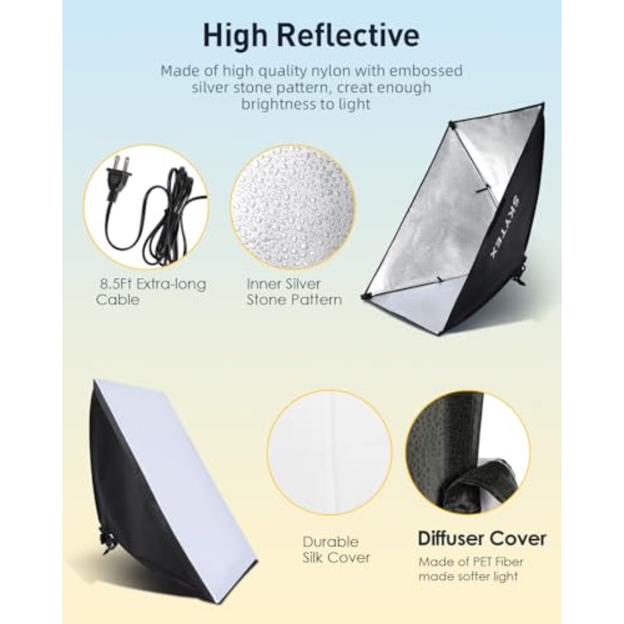 Lighting Kit Pack, 20x28in Sof - Photography Lighting Kit review and price