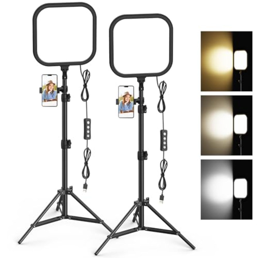 2Pack LED Video Light Kit, 15W - Photography Lighting Kit review and price