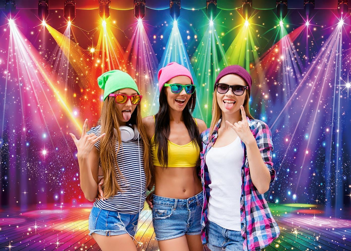 Disco Backdrop 7x5FT Colorful  - Lighting In Photography review and price