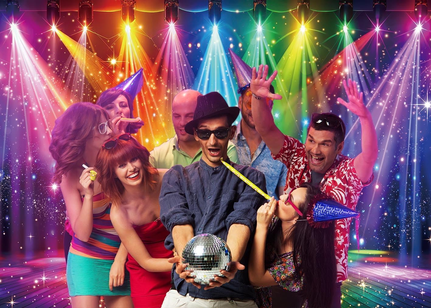 Disco Backdrop 7x5FT Colorful  - Lighting In Photography review and price