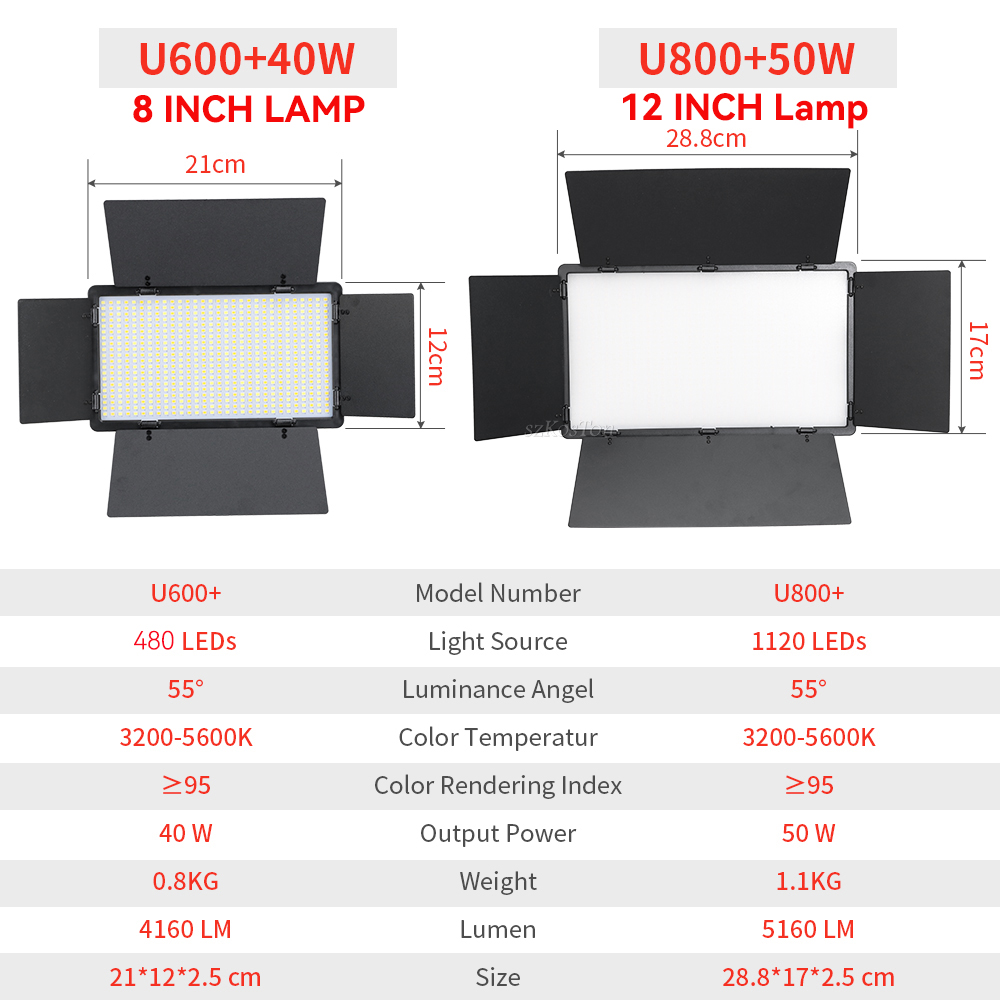 U800 U600 LED Photo Studio Vid - Photography Lighting Set review and price